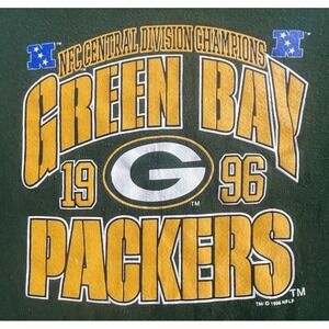 Green Bay Packers Youth L 14/16 NFL NFC NORTH Vintage‎ Sweatshirt Green & Gold